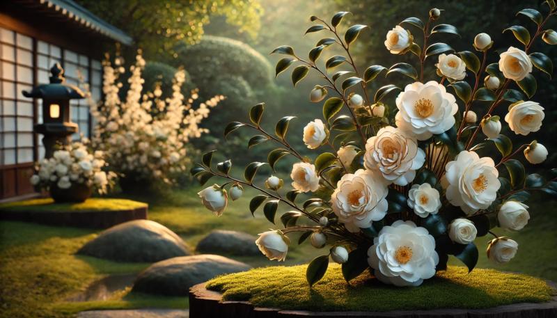 白椿の花