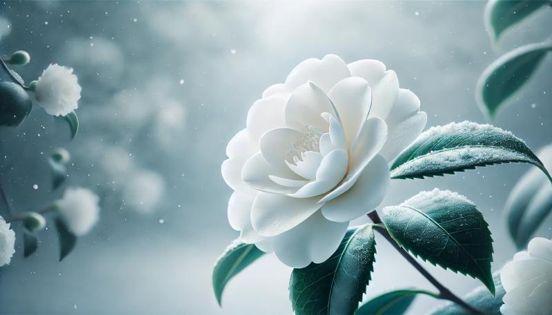 白い山茶花