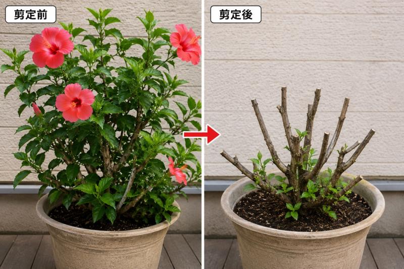 ハイビスカスの強剪定方法