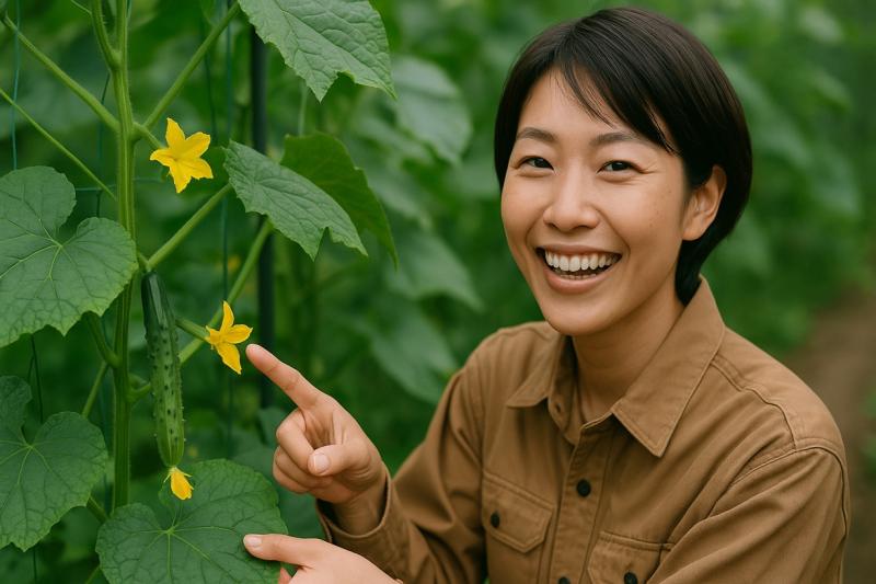 きゅうりの雄花と雌花の違い