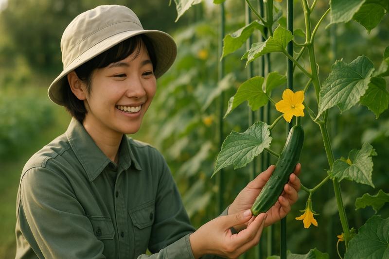 暑さ対策をしたきゅうり栽培