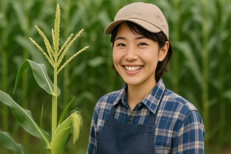 とうもろこしの雄花である雄穂