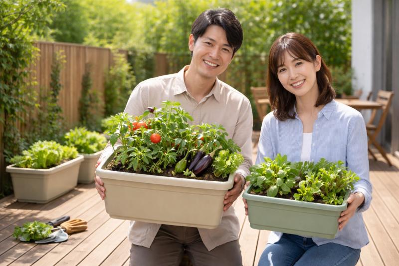 大小の家庭菜園プランター
