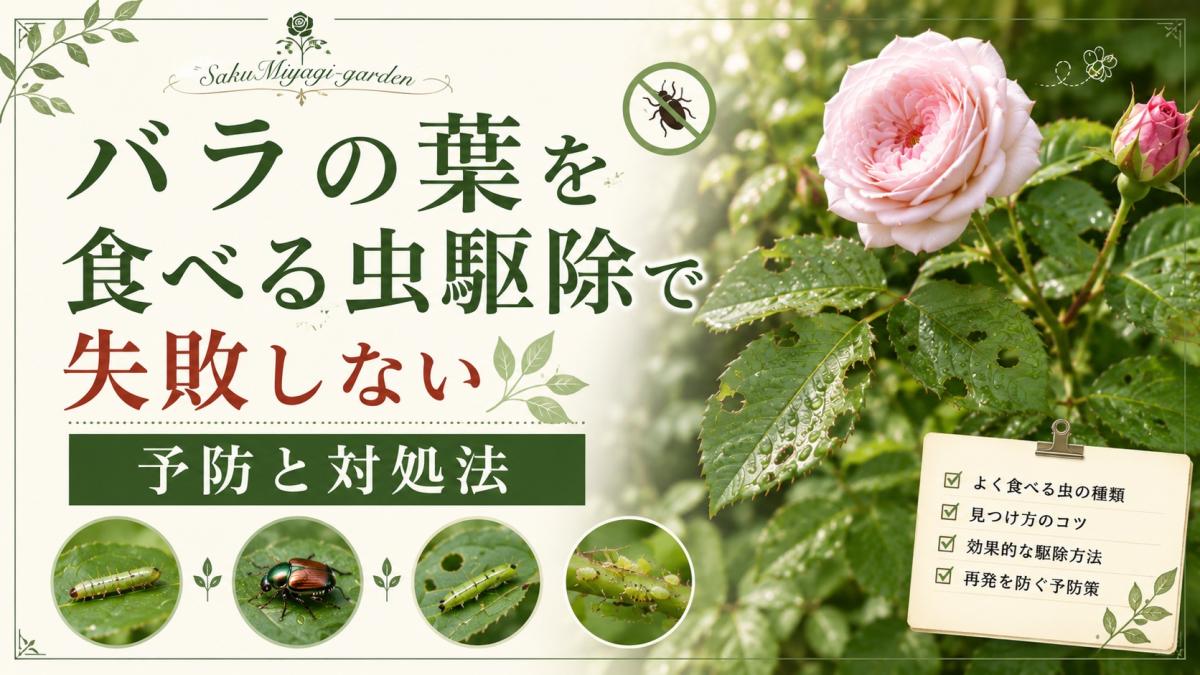 バラの葉に穴が空く原因は？害虫の見分け方と駆除法
