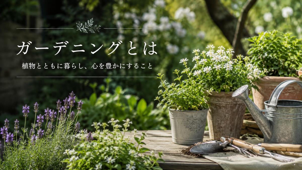 ガーデニングとは？初心者必見！土選び・水やり・虫対策の要点