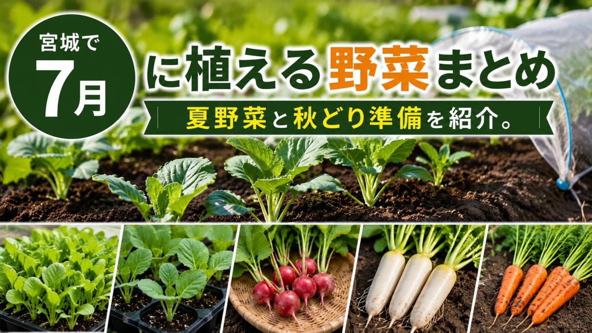 宮城で7月に植える野菜を厳選紹介｜秋どり野菜の始め方とコツ