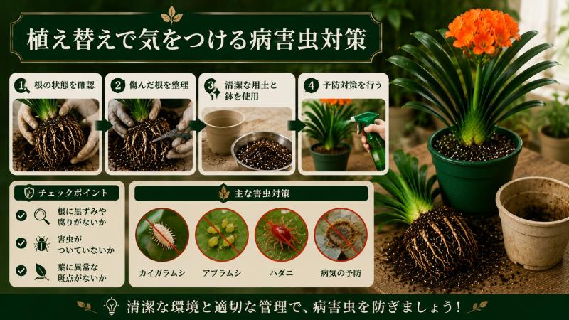 君子蘭の病害虫対策
