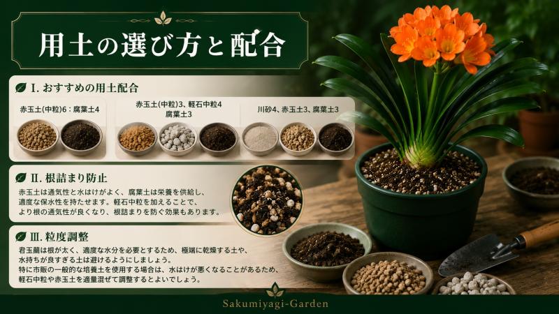 君子蘭の植え替えに使う用土
