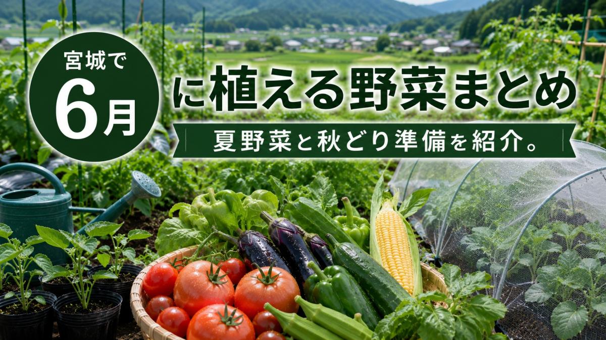 宮城で6月に植える野菜まとめ｜夏野菜と秋どり準備を紹介