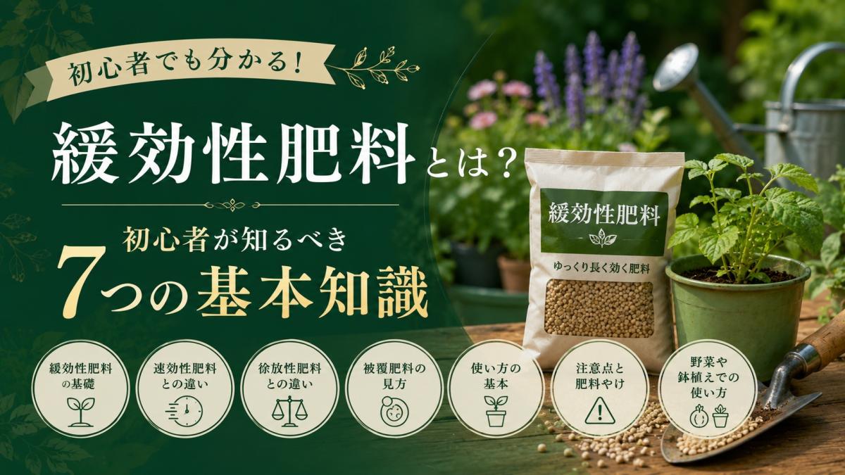 緩効性肥料とは？初心者が知るべき7つの基本知識